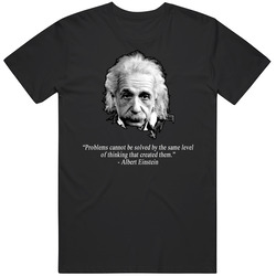 Albert Einstein Quote Mens Size Large Black T Shirt Albert Einstein Quote Mens Size Large Black T Shirt