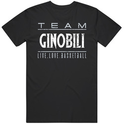 Manu Ginobili Live Love San Antonio Basketball Team Fan Sports Mens Size Large Black T Shirt Manu Ginobili Live Love San Antonio Basketball Team Fan Sports Mens Size Large Black T Shirt