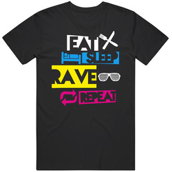 Eat Sleep Rave Repeat Mens Size Large T Shirt Eat Sleep Rave Repeat Mens Size Large T Shirt