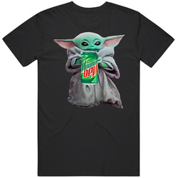Baby Yoda The Child Mandalorian Mountan Dew Soda Pop Drink Mens Size Large T Shirt Baby Yoda The Child Mandalorian Mountan Dew Soda Pop Drink Mens Size Large T Shirt