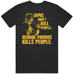George Parros Guns Anaheim Ducks Hockey Fighter Goon Mens Size Large T Shirt George Parros Guns Anaheim Ducks Hockey Fighter Goon Mens Size Large T Shirt