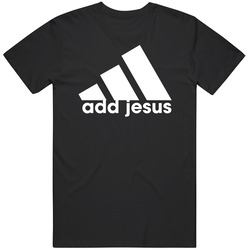 Adidas Add Jesus Parody Funny Mens Size Large T Shirt Adidas Add Jesus Parody Funny Mens Size Large T Shirt