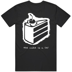 Portal The Cake Is A Lie Orange Box Video Game Mens Size Large T Shirt Portal The Cake Is A Lie Orange Box Video Game Mens Size Large T Shirt