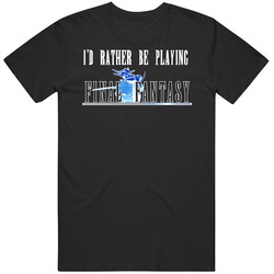 I'd Rather Be Playing Final Fantasy Mens Size Large T Shirt