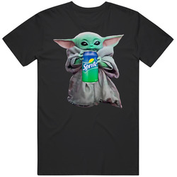 Baby Yoda The Child Mandalorian Sprite Soda Pop Drink Mens Size Large T Shirt
