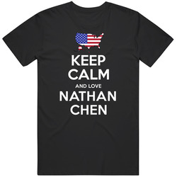 Keep Calm And Love Nathan Chen Figure Skating Usa 2018 Winter Olympic Team Mens Size Large T Shirt Keep Calm And Love Nathan Chen Figure Skating Usa 2018 Winter Olympic Team Mens Size Large T Shirt