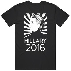 Hillary Clinton Silhouette Burst 2016 Presidential Campaign Mens Size Large T Shirt Hillary Clinton Silhouette Burst 2016 Presidential Campaign Mens Size Large T Shirt