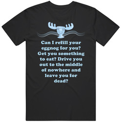 Leave You For Dead National Lampoons Christmas Vacation Moose  Quotes Mens Size Large T Shirt