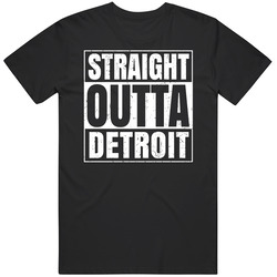 Straight Outta Detroit Michigan City Compton Parody Grunge Mens Size Large T Shirt Straight Outta Detroit Michigan City Compton Parody Grunge Mens Size Large T Shirt