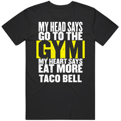 My Heart Says Eat More Taco Bell Funny Food Gym Mens Size Large T Shirt My Heart Says Eat More Taco Bell Funny Food Gym Mens Size Large T Shirt