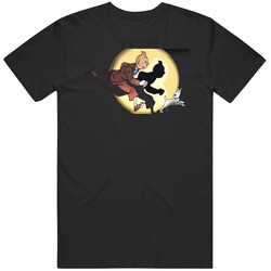 Tintin Cartoon Comic Hero Detective Mens Size Large T Shirt Tintin Cartoon Comic Hero Detective Mens Size Large T Shirt