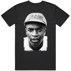 Jackie Robinson Portrait Black Baseball Legend Mens Size Large T Shirt Jackie Robinson Portrait Black Baseball Legend Mens Size Large T Shirt