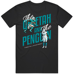 The Cheetah And The Penguin Tyreek Hill Jaylen Waddle Mens Size Large T Shirt