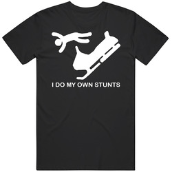 Snowmobile I Do My Own Stunts Funny Mens Size Large T Shirt Snowmobile I Do My Own Stunts Funny Mens Size Large T Shirt