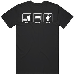 Welder Eat Sleep Weld Welding Mens Size Large T Shirt