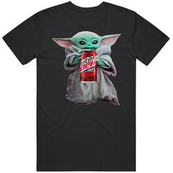 Baby Yoda The Child Mandalorian Mountain Dew Code Red Soda Pop Drink Mens Size Large T Shirt Baby Yoda The Child Mandalorian Mountain Dew Code Red Soda Pop Drink Mens Size Large T Shirt