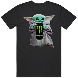 Baby Yoda The Child Mandalorian Monster Energy Drink Mens Size Large T Shirt Baby Yoda The Child Mandalorian Monster Energy Drink Mens Size Large T Shirt