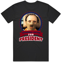 Hannibal Lecter For President Greatest Villains Black MENS SIZE LARGE T Shirt Hannibal Lecter For President Greatest Villains Black MENS SIZE LARGE T Shirt