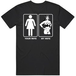 Your Wife My Retro Wonder Woman Black MENS SIZE LARGE T Shirt Your Wife My Retro Wonder Woman Black MENS SIZE LARGE T Shirt