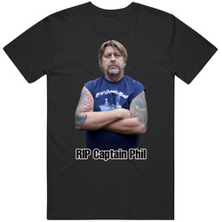 Captain Phil Rip Deadliest Catch Tv Show Black Black MENS SIZE LARGE T Shirt Captain Phil Rip Deadliest Catch Tv Show Black Black MENS SIZE LARGE T Shirt