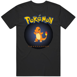 Charmander Anime Pokemon Black MENS SIZE LARGE T Shirt Charmander Anime Pokemon Black MENS SIZE LARGE T Shirt