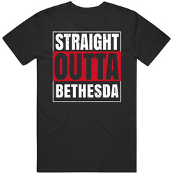 Straight Outta Bethesda England City Grunge Parody Black MENS SIZE LARGE T Shirt Straight Outta Bethesda England City Grunge Parody Black MENS SIZE LARGE T Shirt