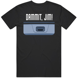 Trekkie Star Trek Dammit Jim Black MENS SIZE LARGE T Shirt