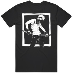 Kakashi Naruto Japanese Anime Black MENS SIZE LARGE T Shirt Kakashi Naruto Japanese Anime Black MENS SIZE LARGE T Shirt