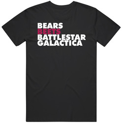 Bears Beets Battlestar Galactica Dwight Schrute The Office Fan Black MENS SIZE LARGE T Shirt Bears Beets Battlestar Galactica Dwight Schrute The Office Fan Black MENS SIZE LARGE T Shirt