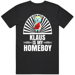 Klaus Is My Homeboy Animal Crossing New Horizons Character Video Game Fan Black MENS SIZE LARGE T Shirt Klaus Is My Homeboy Animal Crossing New Horizons Character Video Game Fan Black MENS SIZE LARGE T Shirt