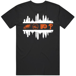 Philadelphia City All Professional Sports Teams Super Fan Black MENS SIZE LARGE T Shirt Philadelphia City All Professional Sports Teams Super Fan Black MENS SIZE LARGE T Shirt