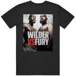Deontay Wilder Vs Tyson Fury Fight Poster Distressed Look Black MENS SIZE LARGE T Shirt Deontay Wilder Vs Tyson Fury Fight Poster Distressed Look Black MENS SIZE LARGE T Shirt