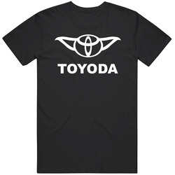 Toyoda Funny Toyota Star Wars Mashup Parody Logo Black MENS SIZE LARGE T Shirt Toyoda Funny Toyota Star Wars Mashup Parody Logo Black MENS SIZE LARGE T Shirt