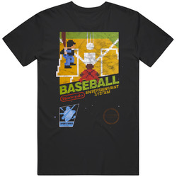 Nes Baseball Retro Video Game Gamer Fan Worn Look Black MENS SIZE LARGE T Shirt Nes Baseball Retro Video Game Gamer Fan Worn Look Black MENS SIZE LARGE T Shirt