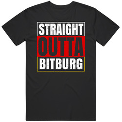 Straight Outta Bitburg German City Germany Grunge Parody Black MENS SIZE LARGE T Shirt Straight Outta Bitburg German City Germany Grunge Parody Black MENS SIZE LARGE T Shirt