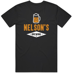 Nelson's Brewing Company Cool Personalized Party Black MENS SIZE LARGE T Shirt