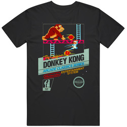 Donkey Kong Nes Black Box Video Game Black MENS SIZE LARGE T Shirt Donkey Kong Nes Black Box Video Game Black MENS SIZE LARGE T Shirt