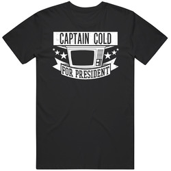 Captain Cold For President The Flash Tv Show Series Black MENS SIZE LARGE T Shirt Captain Cold For President The Flash Tv Show Series Black MENS SIZE LARGE T Shirt