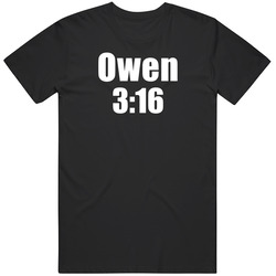 Owen 3:16 Stone Cold Steve Austin Custom Last Name Wrestler Parody Black MENS SIZE LARGE T Shirt Owen 3:16 Stone Cold Steve Austin Custom Last Name Wrestler Parody Black MENS SIZE LARGE T Shirt