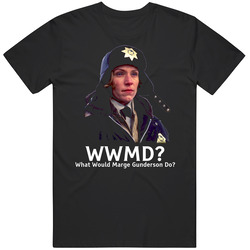 Wwmd What Would Marge Gunderson Do Fargo Movie Black MENS SIZE LARGE T Shirt