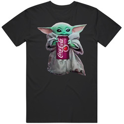 Baby Yoda The Child Mandalorian Cherry Coca-cola Coke Soda Pop Drink Black MENS SIZE LARGE T Shirt Baby Yoda The Child Mandalorian Cherry Coca-cola Coke Soda Pop Drink Black MENS SIZE LARGE T Shirt