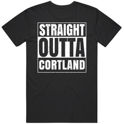 Straight Outta Cortland Ohio City Compton Parody Grunge Black MENS SIZE LARGE T Shirt Straight Outta Cortland Ohio City Compton Parody Grunge Black MENS SIZE LARGE T Shirt