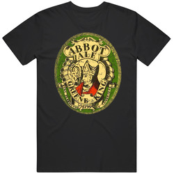 Abbot Ale Vintage Worn Look Black MENS SIZE LARGE T Shirt Abbot Ale Vintage Worn Look Black MENS SIZE LARGE T Shirt