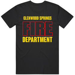 Glenwood Springs Fire Department Personalized City Black MENS SIZE LARGE T Shirt