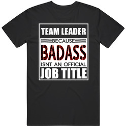 Team Leader Because Badass Official Job Title Black MENS SIZE LARGE T Shirt Team Leader Because Badass Official Job Title Black MENS SIZE LARGE T Shirt