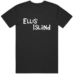 Ellis Island Funny Retro Tv Bachelor Party Stag Black MENS SIZE LARGE T Shirt Ellis Island Funny Retro Tv Bachelor Party Stag Black MENS SIZE LARGE T Shirt
