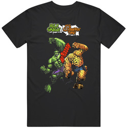 Hulk Vs Thing Marvel Comics Black MENS SIZE LARGE T Shirt Hulk Vs Thing Marvel Comics Black MENS SIZE LARGE T Shirt