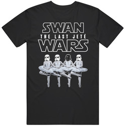 Swan Wars The Last Jete Funny Ballerina Ballet Parody Black MENS SIZE LARGE T Shirt Swan Wars The Last Jete Funny Ballerina Ballet Parody Black MENS SIZE LARGE T Shirt