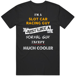 I'm A Slot Car Racing Guy Cooler Than A Normal Guy Funny Sports Hobbies And Activities Black MENS SIZE LARGE T Shirt I'm A Slot Car Racing Guy Cooler Than A Normal Guy Funny Sports Hobbies And Activities Black MENS SIZE LARGE T Shirt