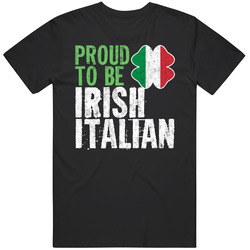 Proud To Be Irish Italian Worn Look Black MENS SIZE LARGE T Shirt Proud To Be Irish Italian Worn Look Black MENS SIZE LARGE T Shirt